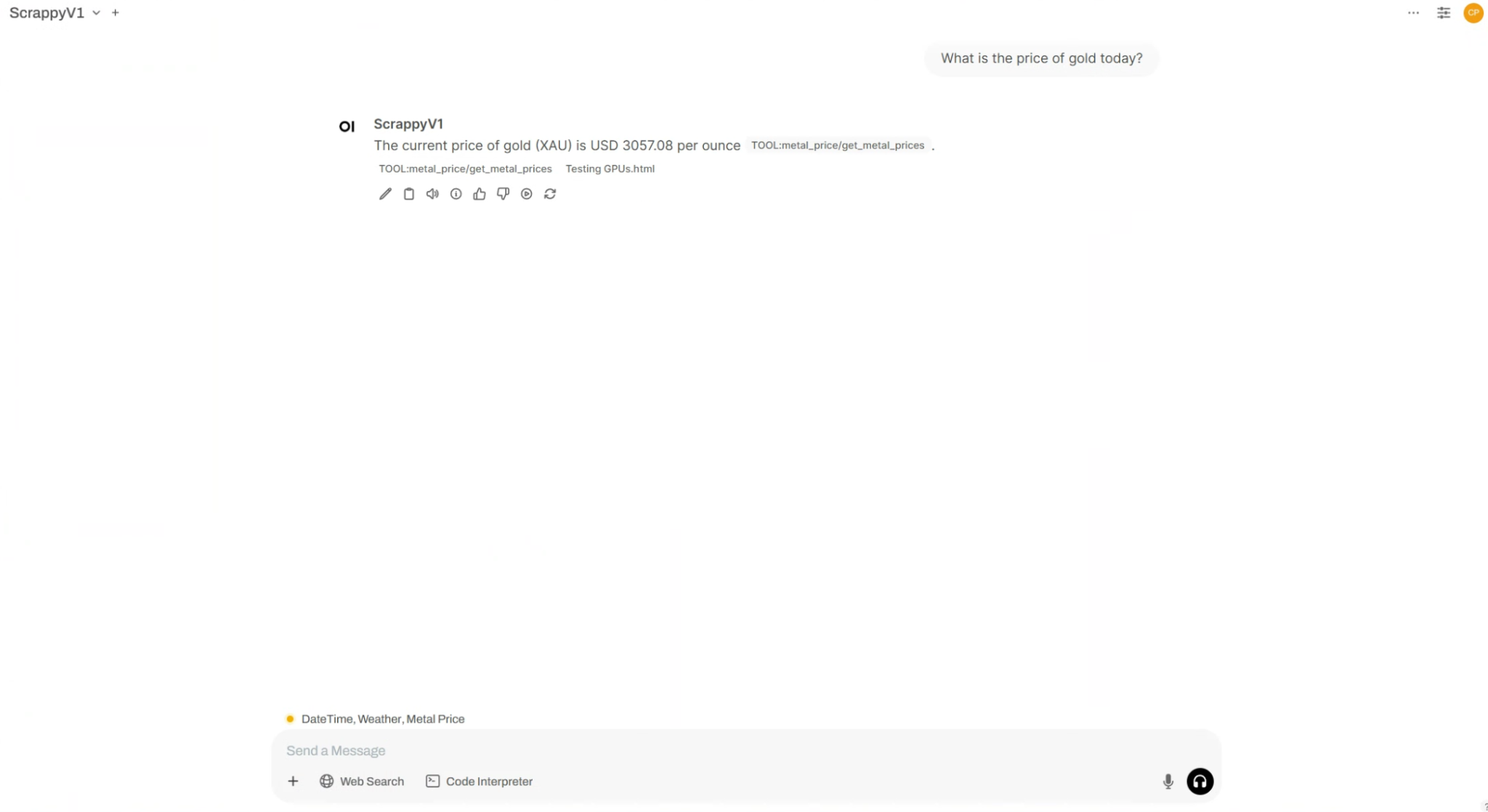 Chat with tools